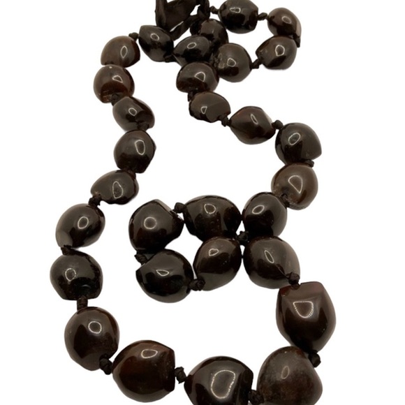 Vintage Kukui Nut Hawaiian Lei Beads - Picture 1 of 2